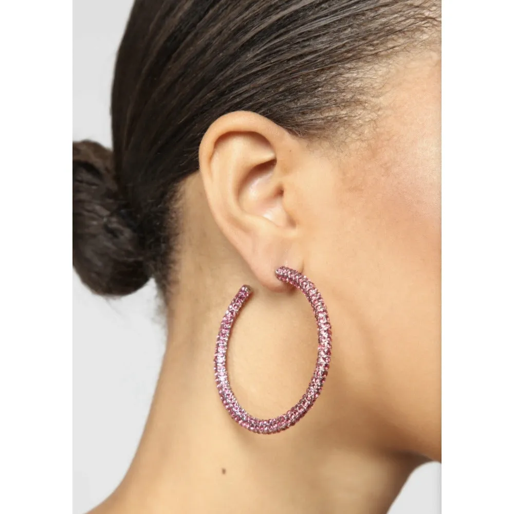 Oceanic Rhinestone Hoop Earrings