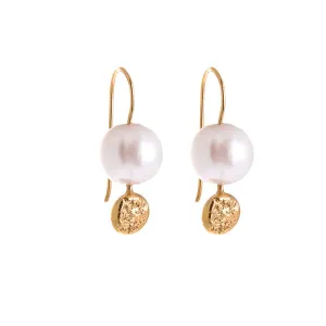 Pearl & Gold Drop Earrings