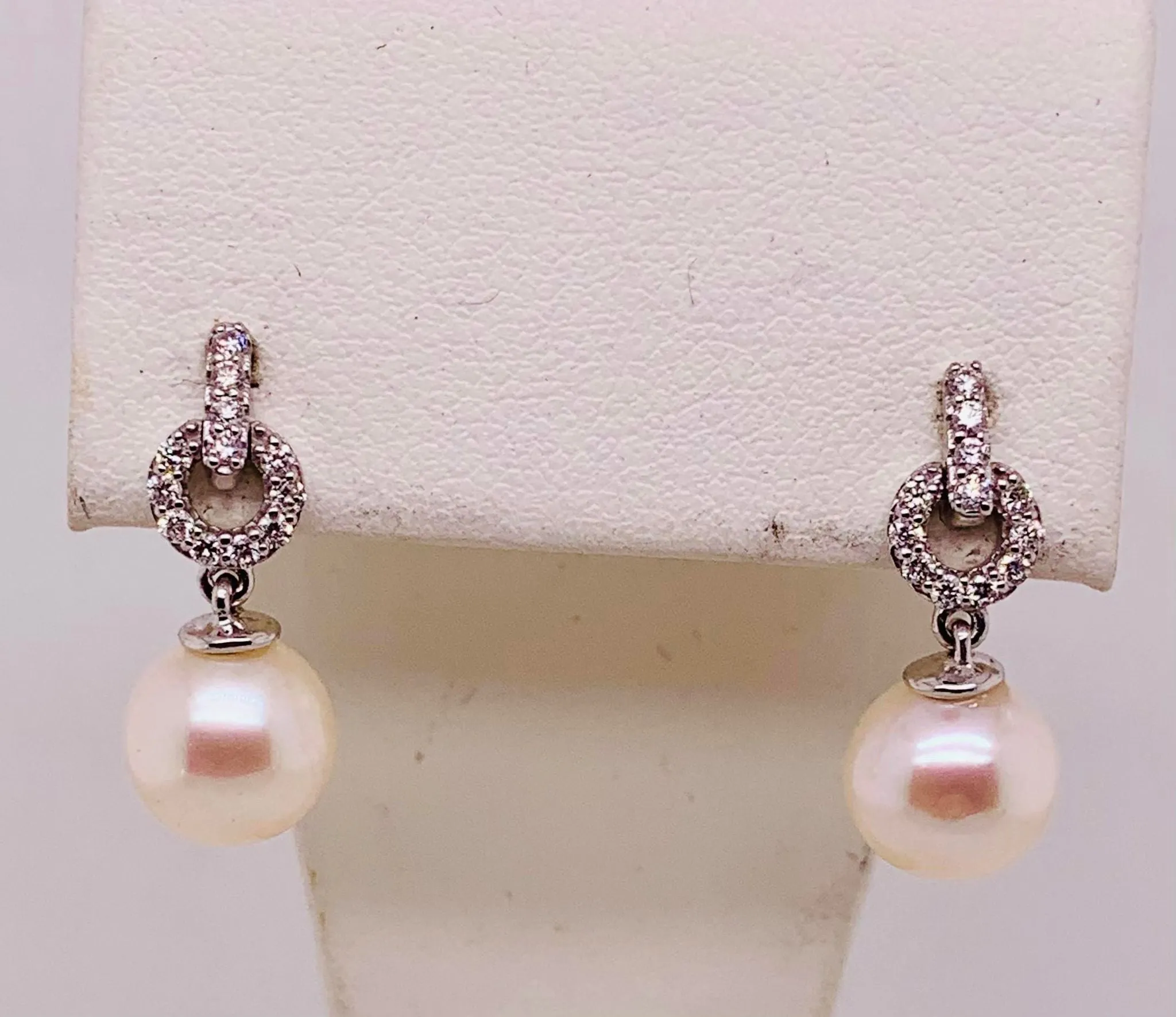 Pearl and Diamond Earrings