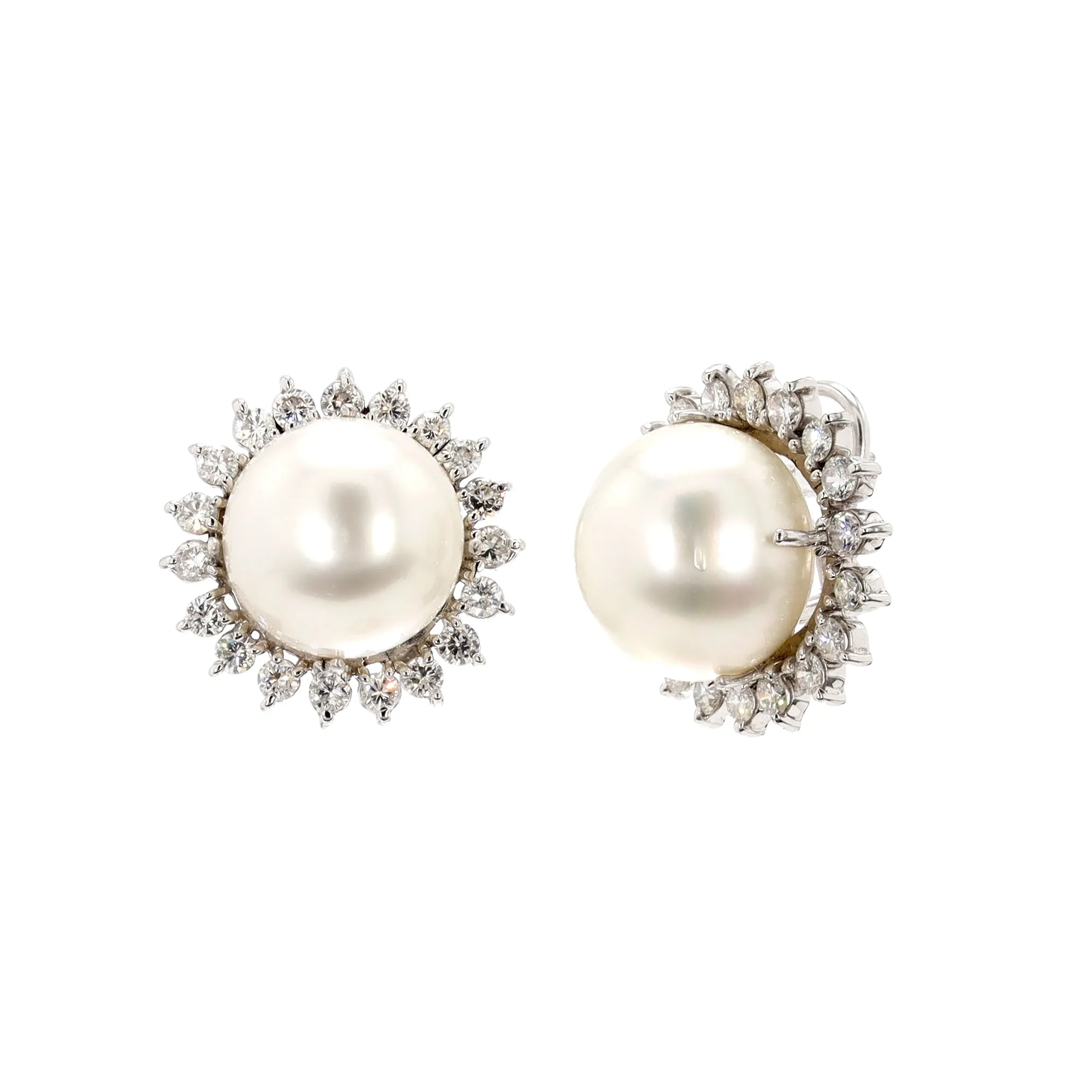 Pearl and Diamond Earrings