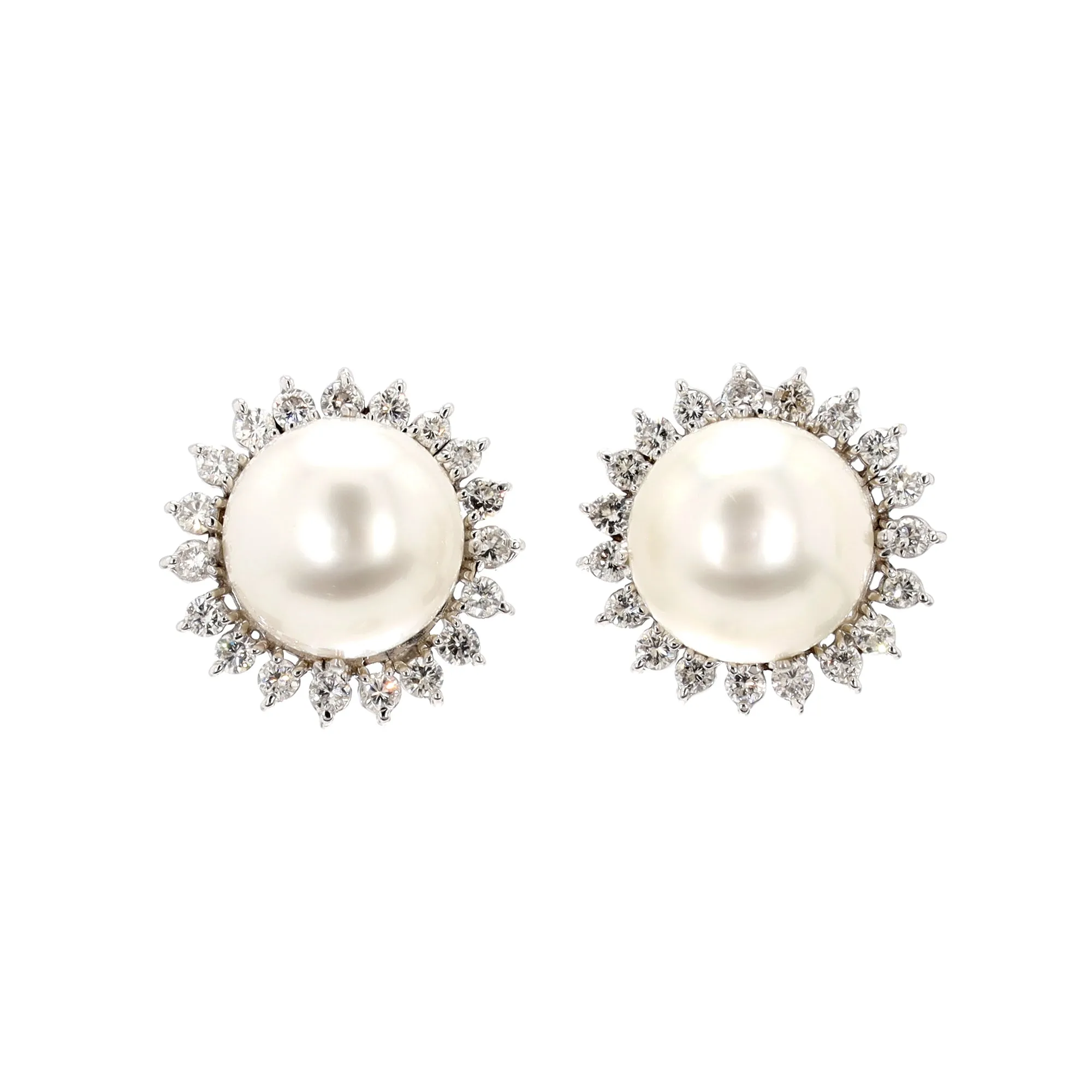 Pearl and Diamond Earrings