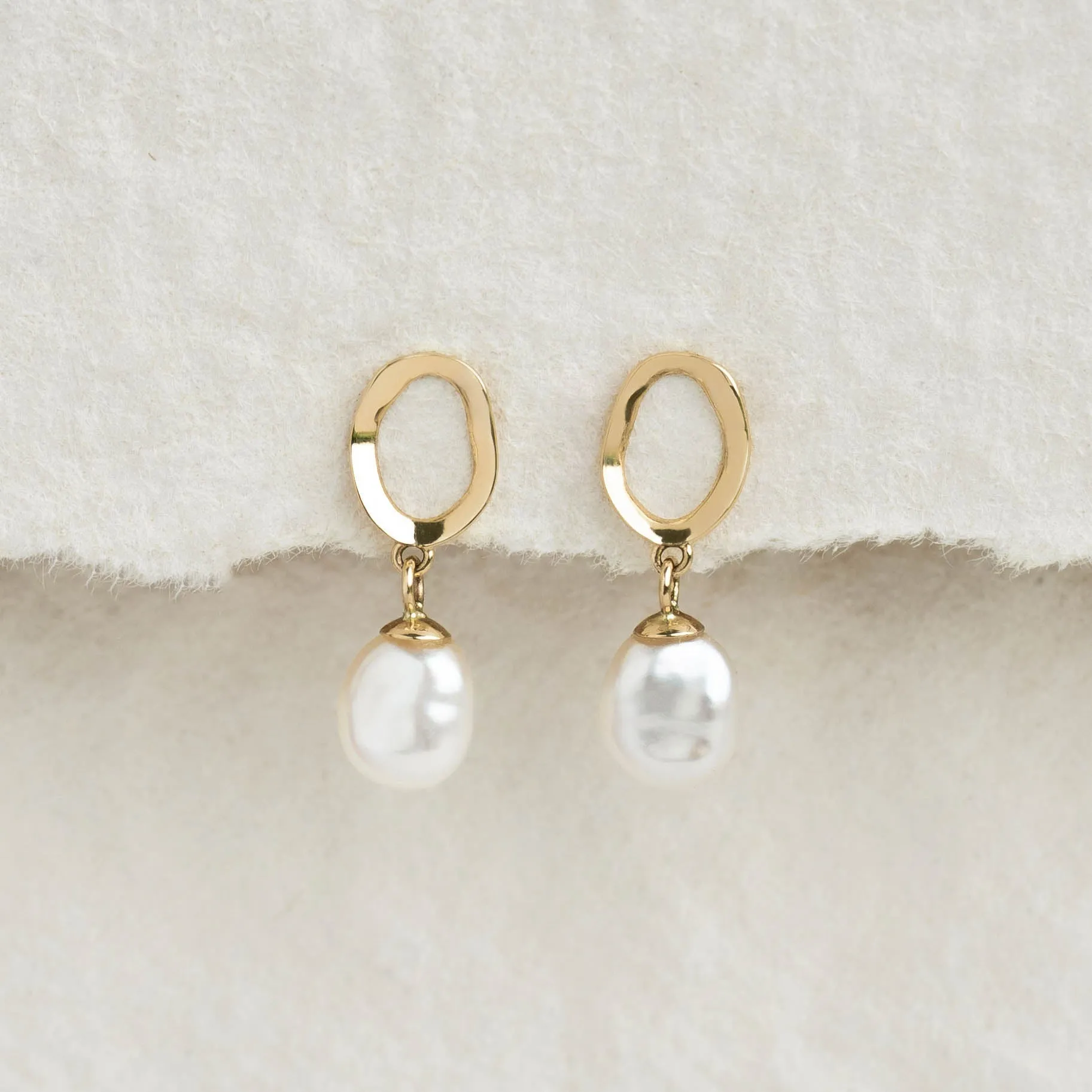 Pearl Drop Earrings 14k Gold - Marlowe