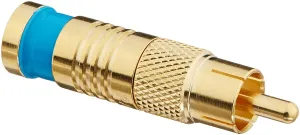 Platinum Tools 18058 RCA RG6Q Compression, Gold 6/Clamshell, Pack of 6