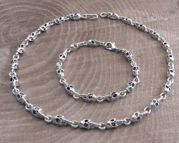 Profile Skull Chain Bracelet