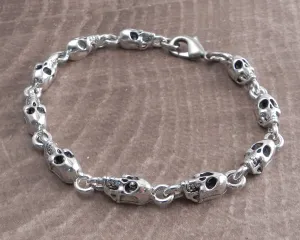 Profile Skull Chain Bracelet