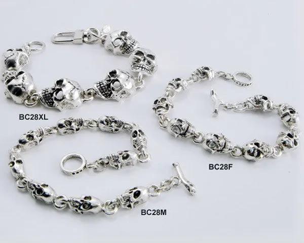 Profile Skull Chain Bracelet