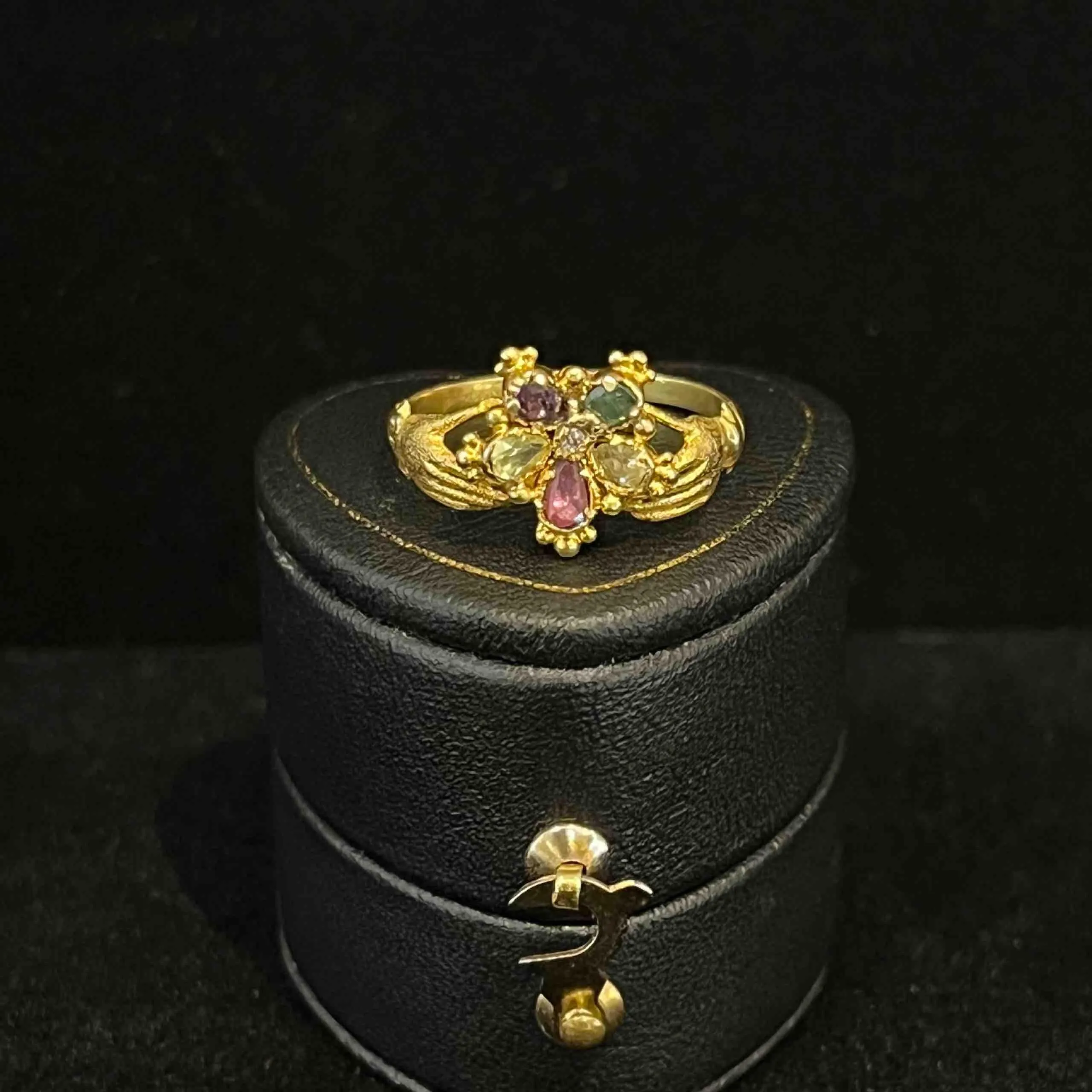 RARE Georgian 18ct Fede 'REGARD' Cluster Ring