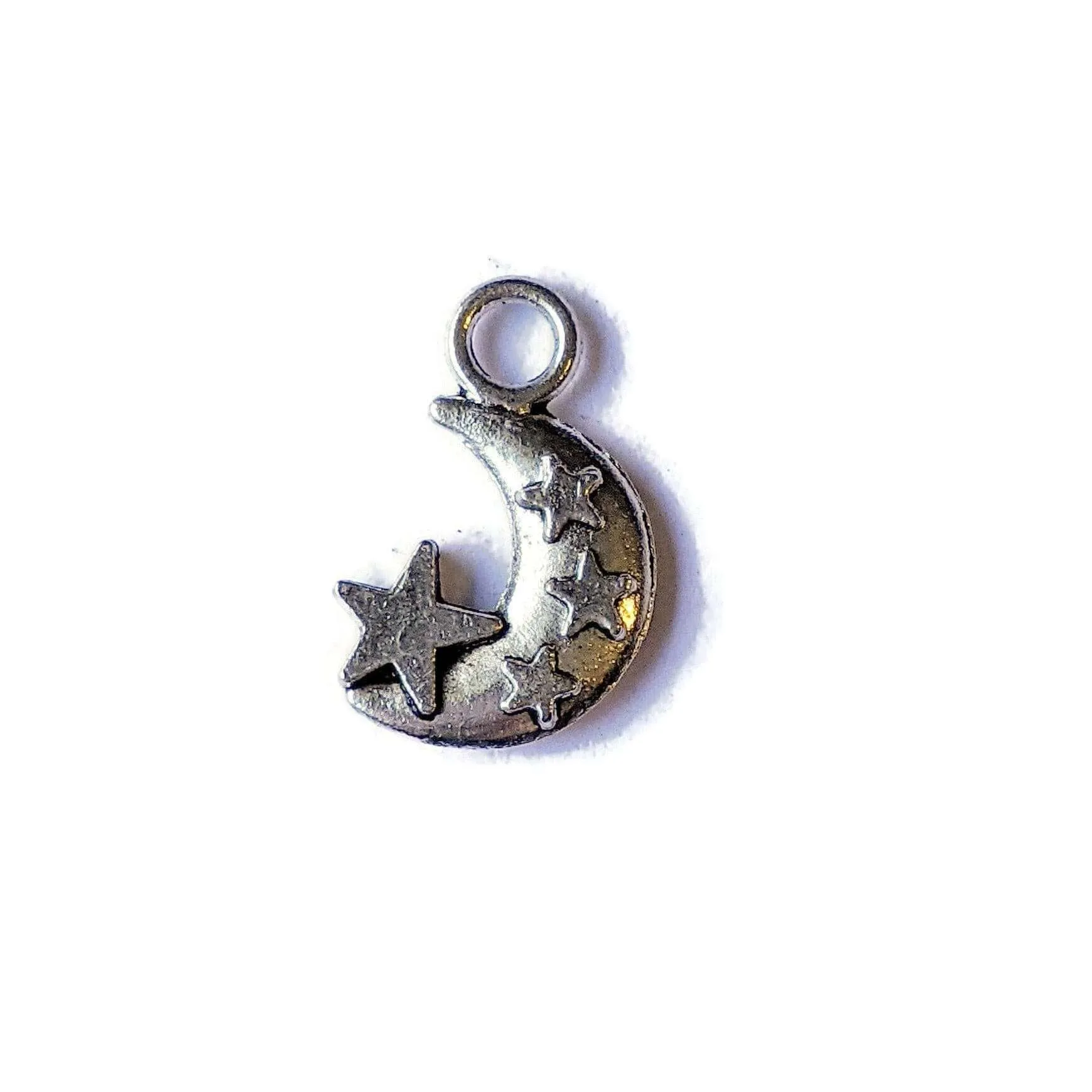 Silver Celestial Moon & Star Charm