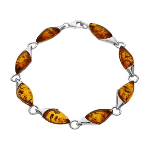 Sterling Silver Amber Sail Bracelet