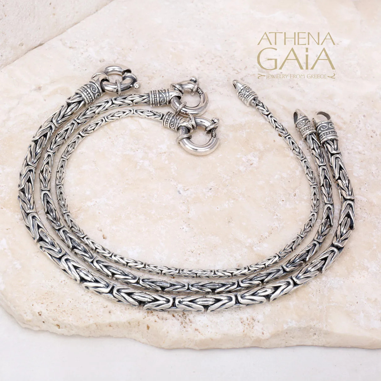 Sterling Silver Byzantine Bracelet