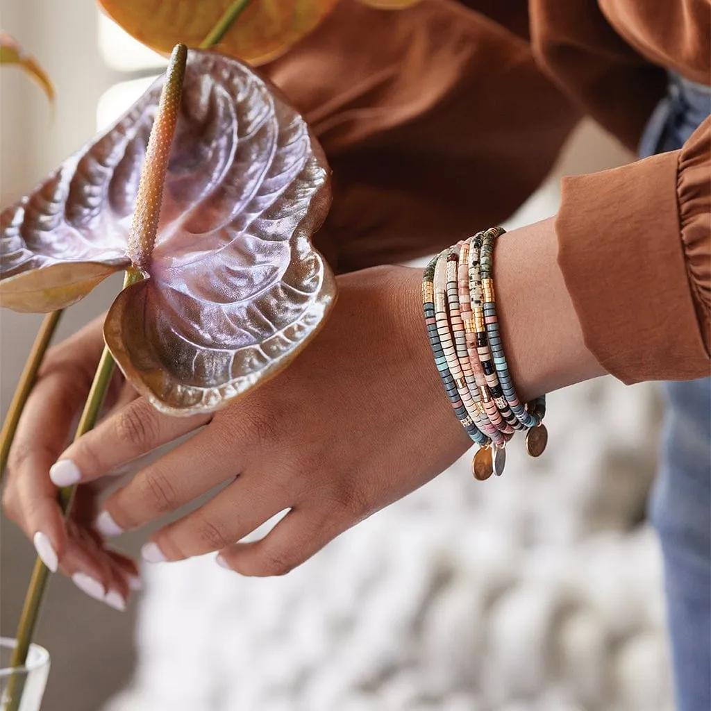 Stone Intention Charm Bracelet - Amethyst/Gold