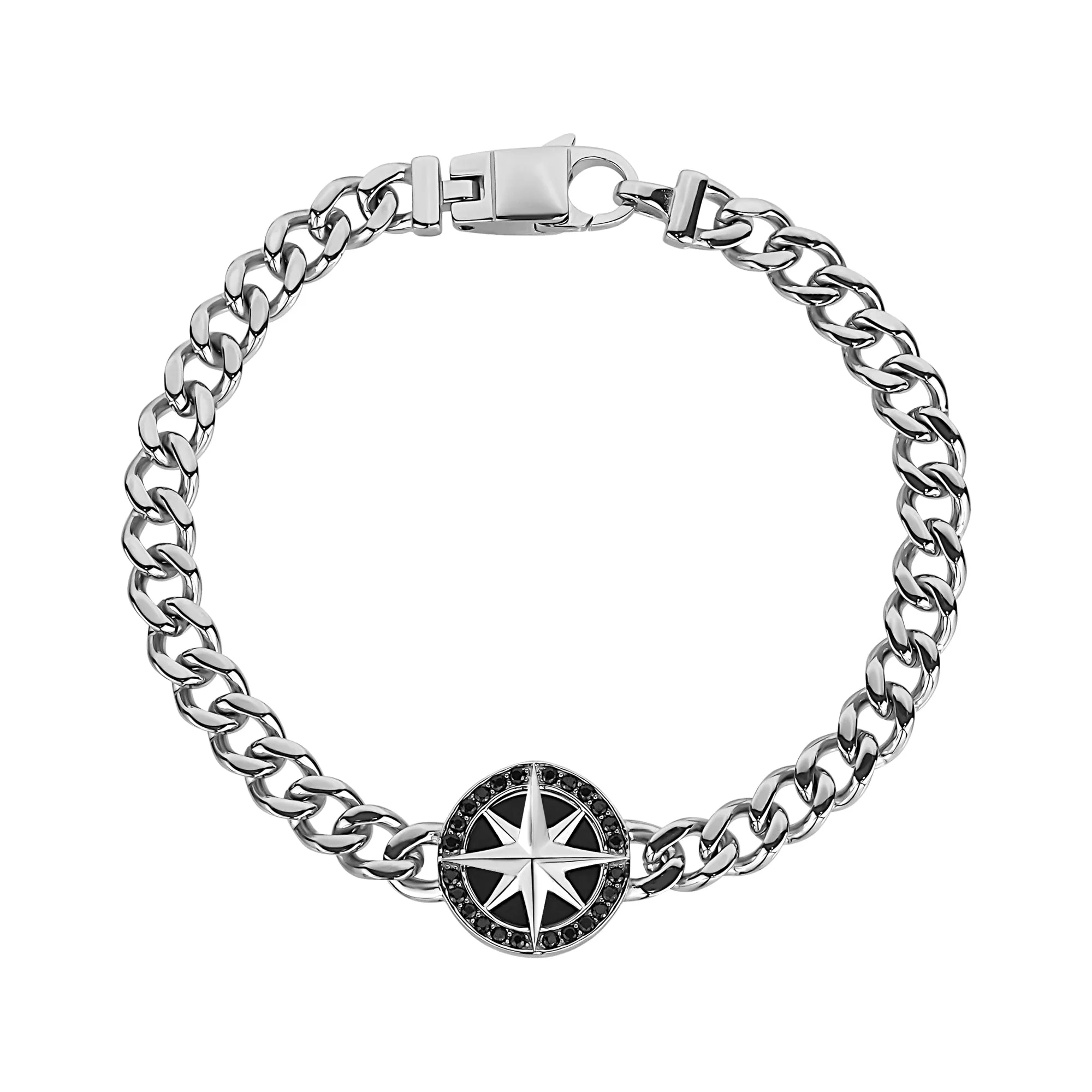 Stone-Set North Star Compass Bracelet