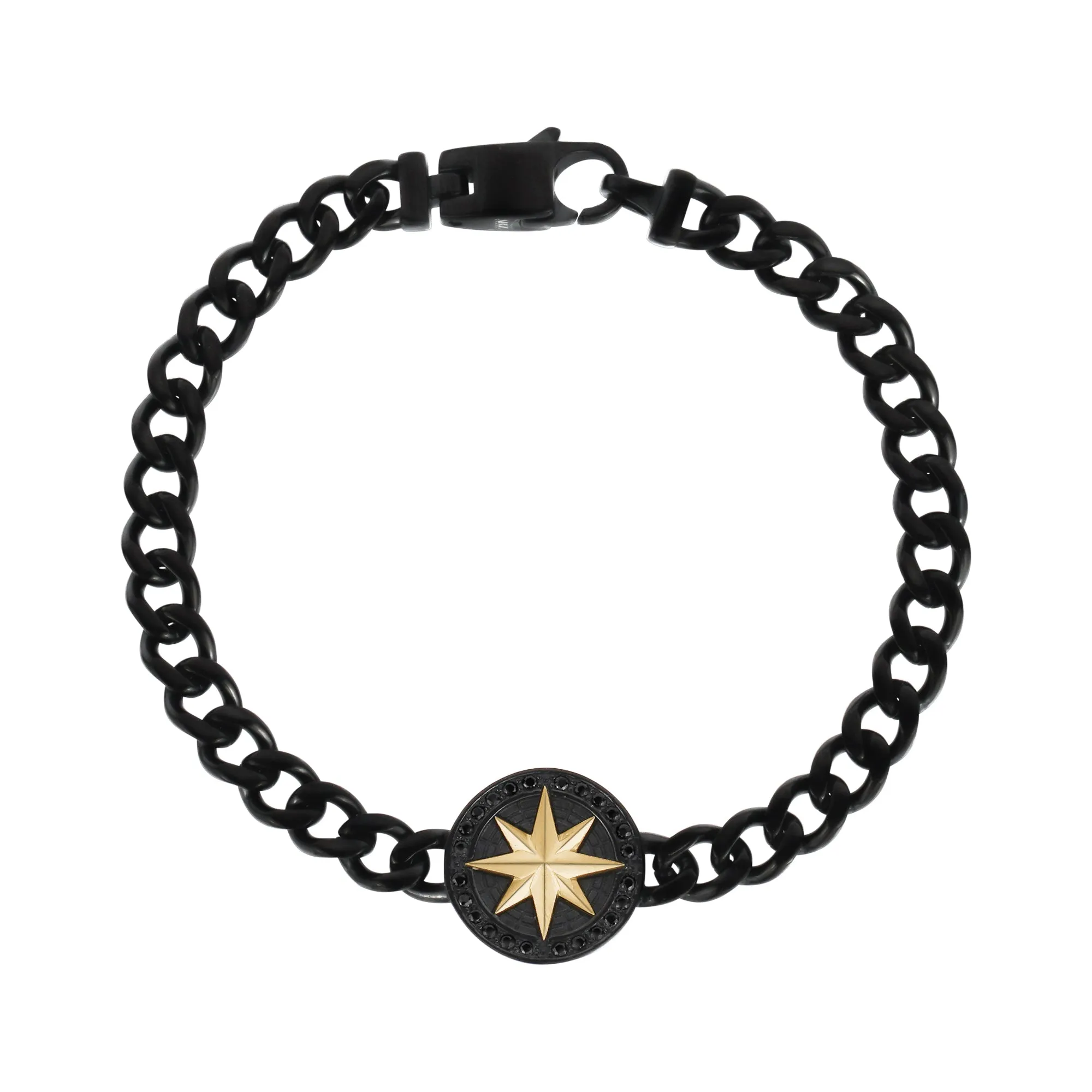 Stone-Set North Star Compass Bracelet