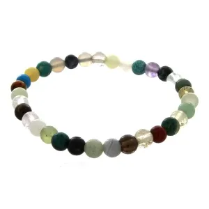 STRETCH GEMSTONE MULTI-STONE ROUND BRACELET