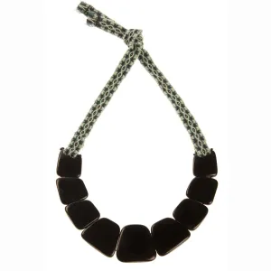 Tagua Trapezoid Necklace in Onyx Faire Collection