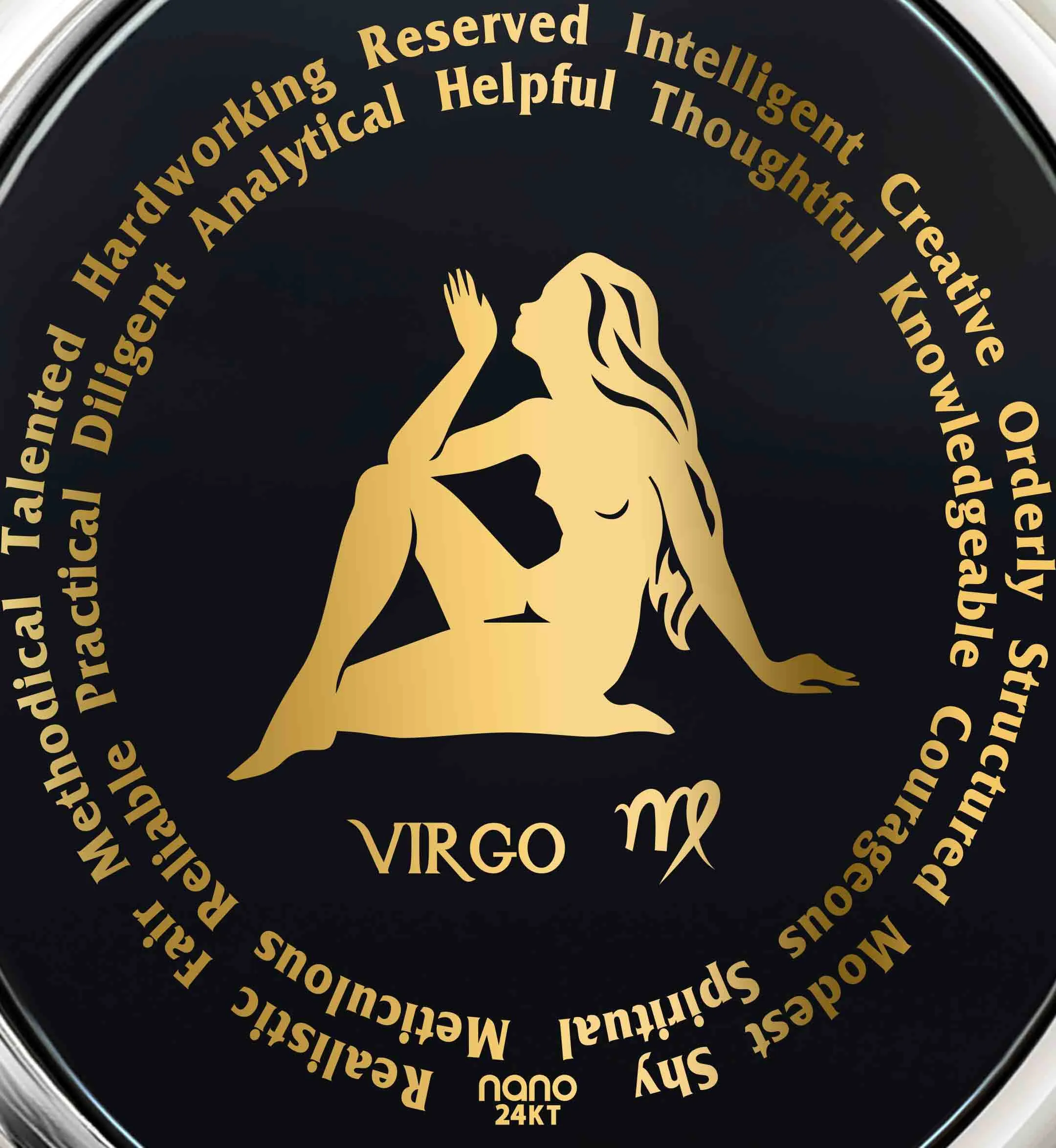 Virgo Necklaces for Lovers of the Zodiac 24k Gold Inscribed