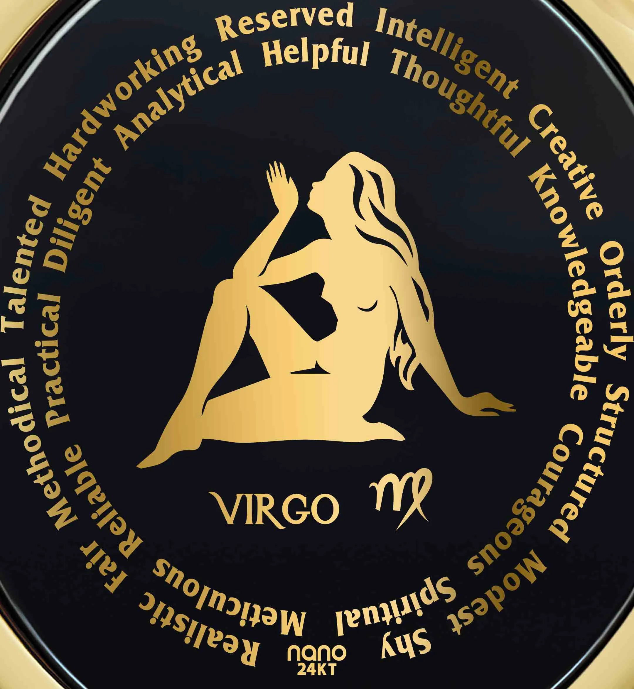 Virgo Necklaces for Lovers of the Zodiac 24k Gold Inscribed