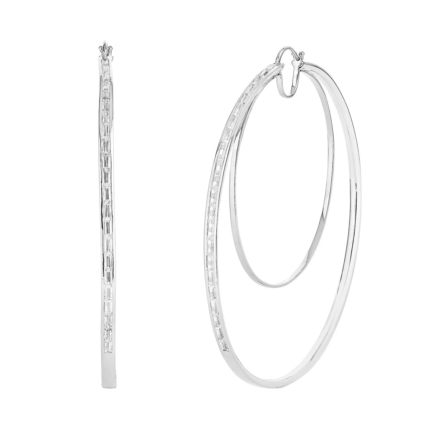 WAREE STATEMENT HOOP EARRINGS – SILVER