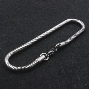 Wholesale Price 316L Stainless Steel Round Snake Link Chain Bracelet Fashion Party Gift Jewelry For Men and Women Width 2/3/4MM